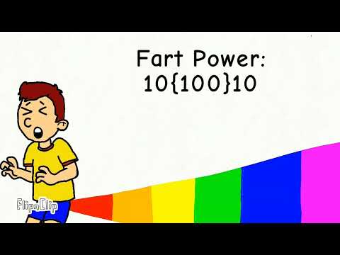 Caillou Fart Power 0 to ABSOLUTE FICTIONAL NUMBERS!!!!!!!!!