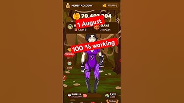 1 August Memefi daily secret combo today #memefi #gaming #memeficombo #memeficombotoday