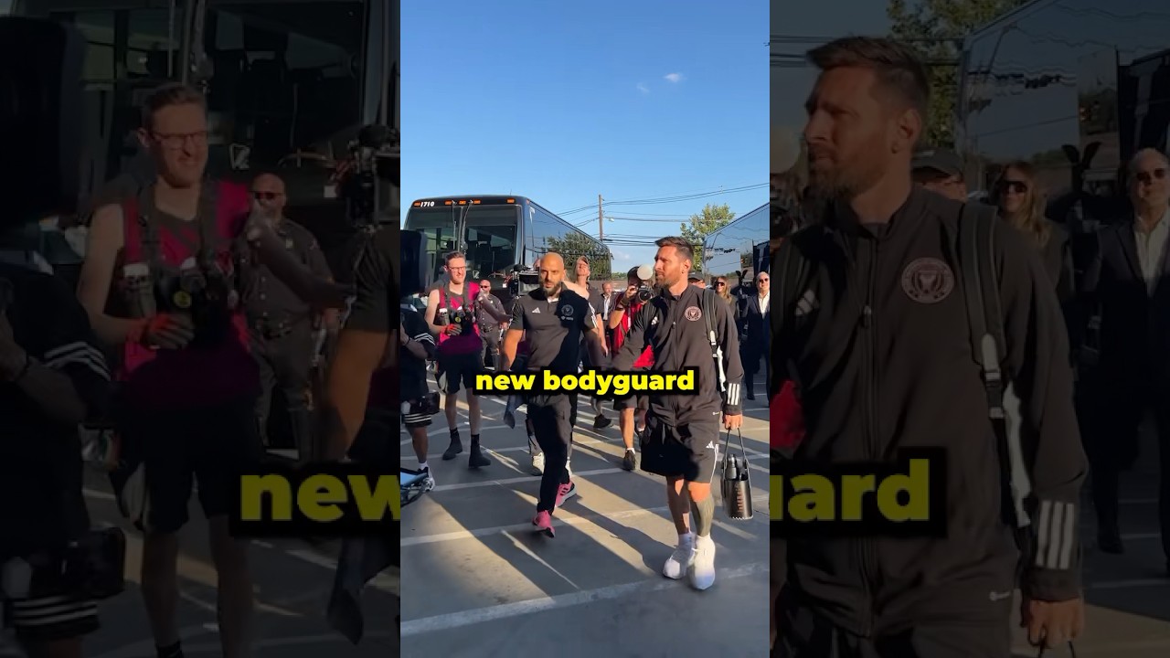 Messi’s bodyguard won't let you anywhere near him 😅