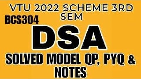 BCS304 DSA Solved model question paper #vtu #vtupapers #dsa #questionpaper #2025