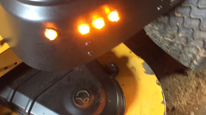 Adding More LED lights and  replacing flasher lights brackets on Hustler Raptor SD (10-28-2018).
