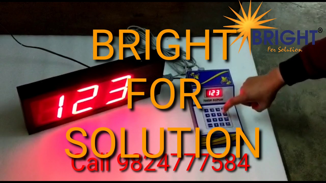 Token number machine Loud Noise and Big Display - YouTube