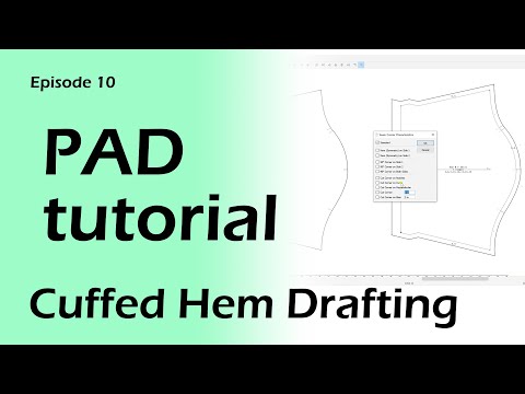 Cuffed hem pattern Making using PAD [PAD System Tutorial, Digital Pattern Design]