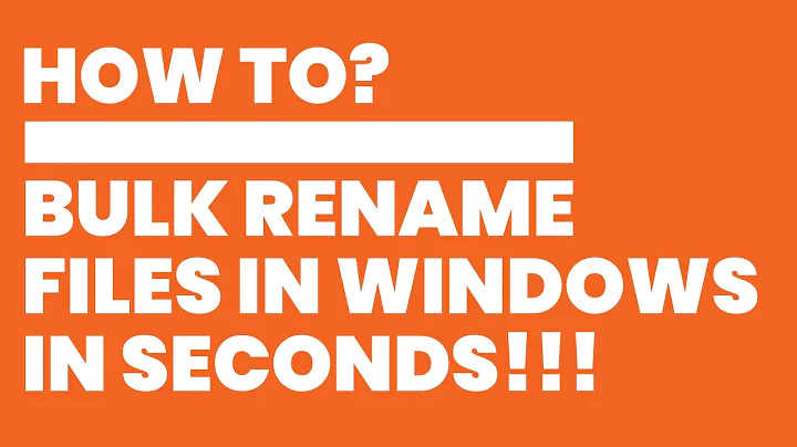 Learn how to Bulk Rename Files in Windows, in just...