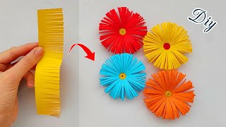 How To Make Easy Paper Flowers 🌸| DIY Paper Flower Craft Ideas Tutorial