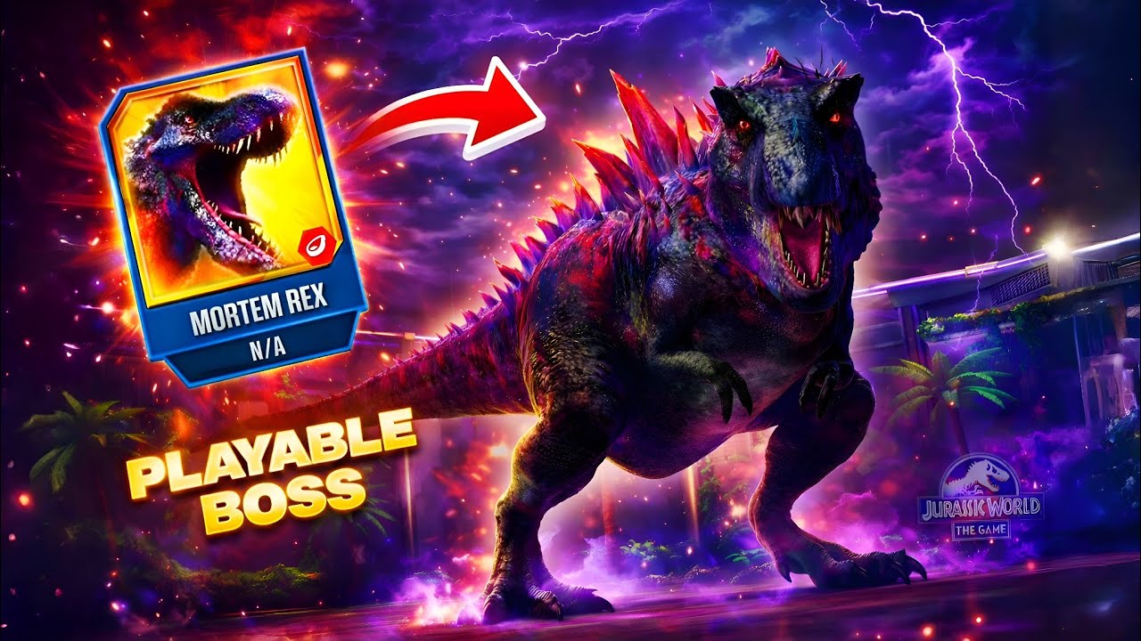 FIRST LOOK!! MORTEM REX: PLAYABLE BOSS || JURASSIC WORLD THE GAME 2026