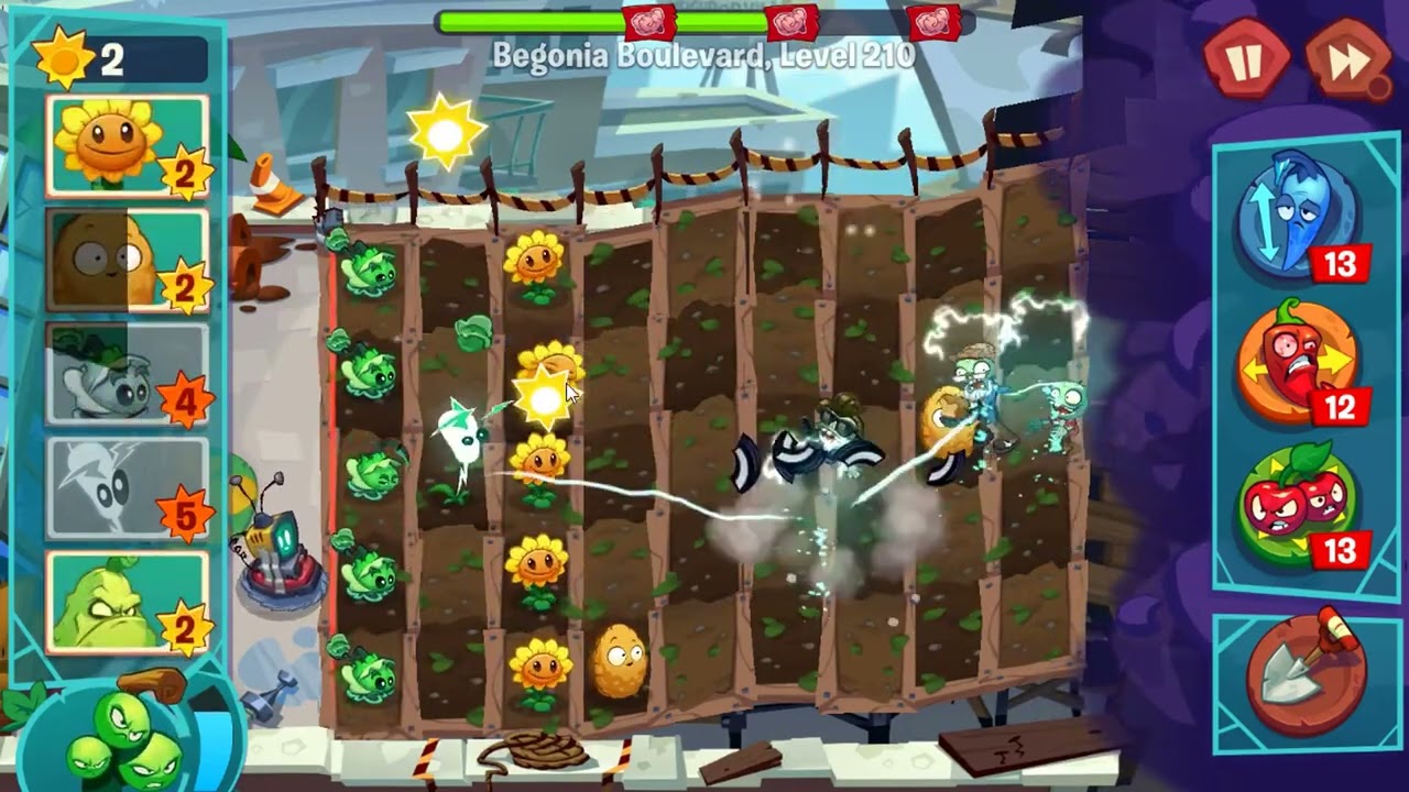 Plants vs Zombies 3 Level 210 - NO BOOSTERS WALKTHROUGH GAMEPLAY