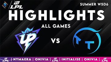 UP vs TT Highlights ALL GAMES — LPL 2025 Split 3 — Ultra Prime vs TT Gaming by Onivia