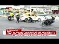 Hombre resulta lesionado tras accidente en la avenida Cuauthémoc en el centro de Monterrey