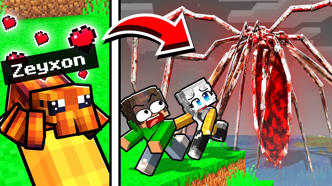 Mi sono EVOLUTO in RAGNI per Trollare i Miei Amici in Minecraft!