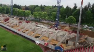 2ème Timelapse de la Construction de la Tribune Est du Stade Gaston Gérard à Dijon