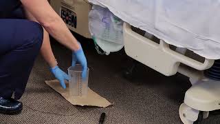 Emptying a Urinary Catheter Drainage Bag