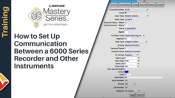 How to Set Up a Eurotherm 6000 Series Recorder to Other Instruments Using Communications