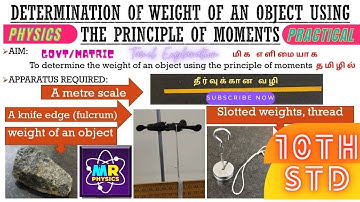 10th | Physics | Practical-1 | Determination of Weight of an object | Using the Principle of Moments