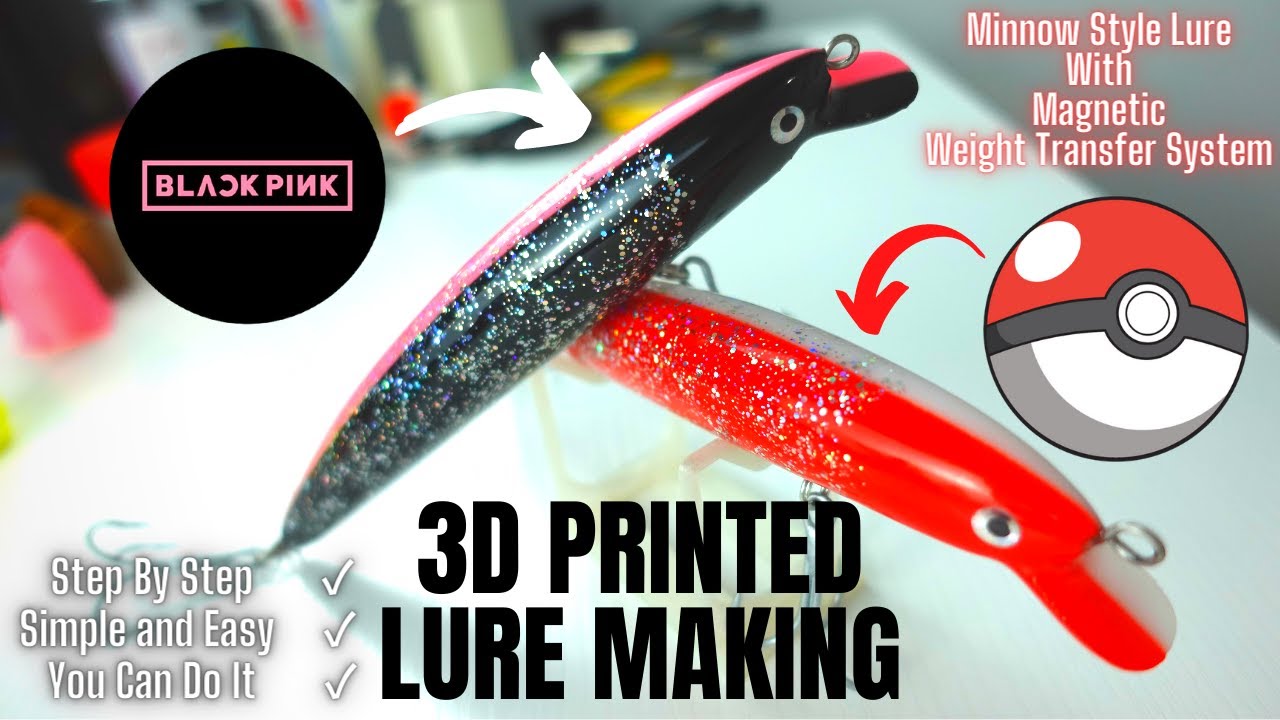 Making Minnow Lure with Magnetic Weight Transfer System. 3D Printed Fishing  Lure Making. 