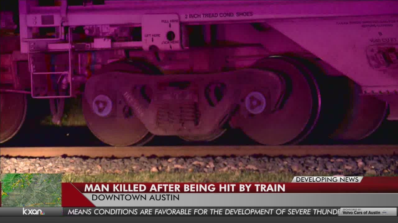 Man dies after being hit by a train in downtown Austin - YouTube