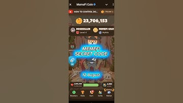 12 August Memefi secret code