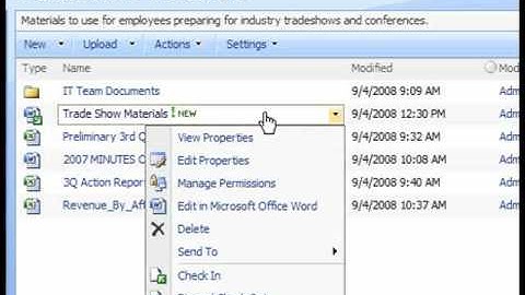 SharePoint Shepherd 2007 - Check In A Library Item
