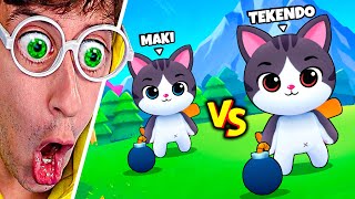 😹 Gato vs Gato 😹 Nuevo STUMBLE GUYS ⭐! - (Bombergrounds) TEKENDO