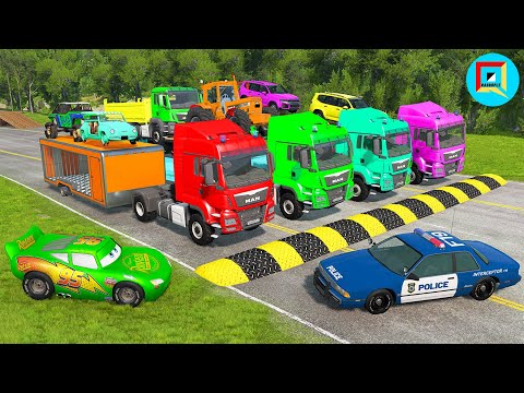 Quadruple Trucks Transporting