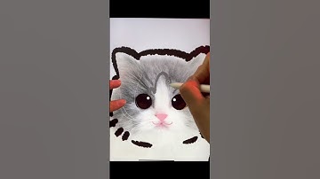 Drawing a Cute Cat on Procreate - Step by Step Tutorial! #shorts #drawing #digitalart