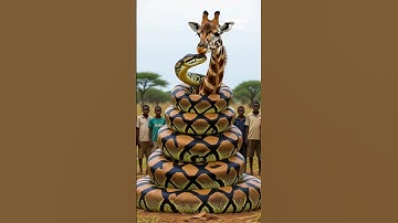 Giant Python Attacks Giraffe in Jungle | Deadly Snake vs Giraffe Fight | Real Wildlife Battle...😱🦒