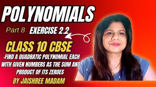 Polynomials,class 10 cbse, chapter2 ,exercise 2.2 ,question 2, part 8