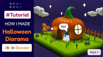 Halloween scene Tutorial in Blender 3.2 Part 1 | 3D modeling process | Sepidraw #blender #tutorial
