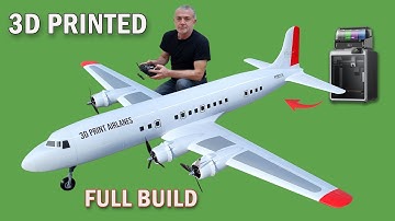 GIANT AIRLINER 3D Printed RC Airplane. DIY Full 3D Print DC-6 With Creality K2
