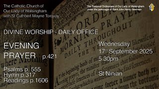 Evening Prayer (Evensong) from OLW Torquay  Ember Day in September