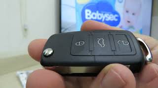 Chave de Carro Canivete com Alarme, 3 botões, Chip ID48 6QE959753 433MHz para Volkswagen Gol e Fox screenshot 1