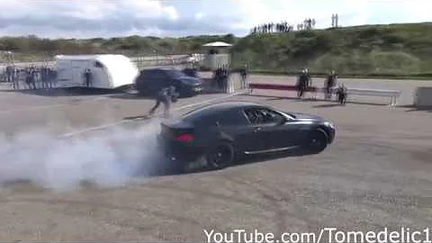 BMW M6 V10 Drifting, Burnouts at SuperCarSunday Zandvoort