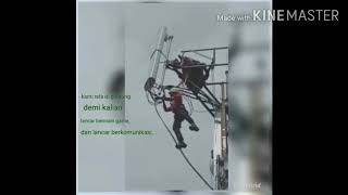 Aksi nekad pekerja tower | story whatsapp |