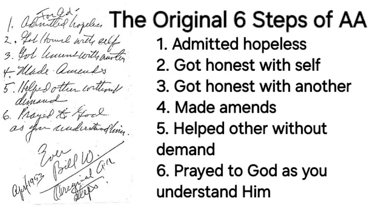 @AA100011 - Alcoholics Anonymous - The Original Six Steps of AA