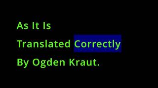 History of Biblical Manuscripts Chapter 2 of As it is Translated Correctly by Ogden Kraut