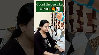 Count Unique Like a PRO! 💡 No More Manual Work in Excel  #excel #productivityhacks #exceltips