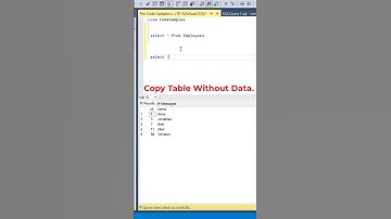 #SQL Trick to Copy a Table Without Data. #datascience #programming #coding