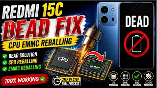 Redmi 15C Dead Fix 🔥 CPU eMMC Reballing Full Process#phone #repair @YouTube @npmobileteam