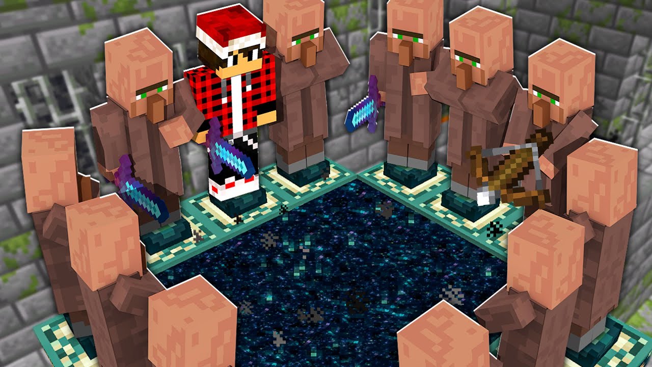 ماين كرافت ولكن القرويين يختمون اللعبة لك !!؟