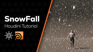 Houdini Tutorial | Snow Fall Simulation Inside Houdini - [ENG SUB]