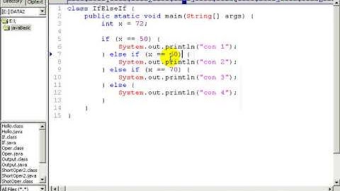 การใช้คำสั่ง IfElseIf ในภาษา java