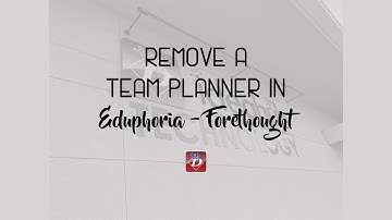 Forethought Remove Team Planner
