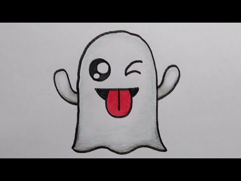 สอน​วาดรูป​ผีวันฮาโลวีน​น่ารัก​เก๋ไก๋​ | Drawing​ a​ cute​ Halloween​ Ghost | My​ Sky​ Channel.