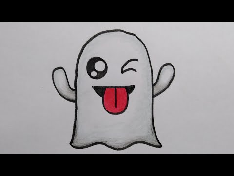 สอนวาดรูปผีวันฮาโลวีนน่ารักเก๋ไก๋ | Drawing a cute Halloween Ghost | My Sky Channel.