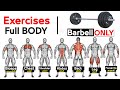 Full Body Barbell WORKOUT home(squats, chest, triceps, biceps, back, shoulder, wrist, Abs, oblique)