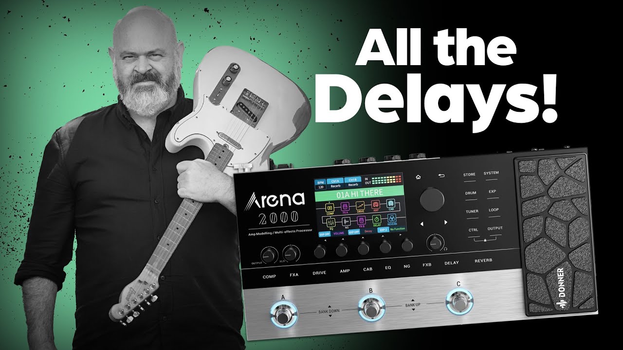 Donner Arena 2000 マルチエフェクトプロセッサー Arena 2000 Multi-Effect Guitar Pedal AMP Modeling Processor Donner