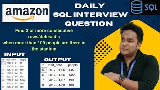 Amazon SQL Interview SQL Question | Ace Your Tech Interview |  SQL Solution no 10