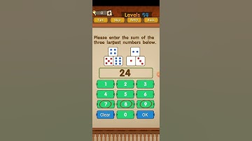Super brain level 54 Please enter the sum of the three largest numbers below walkthrough