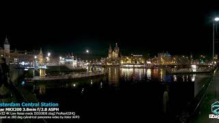 Asmterdam Central Station in 200 deg cylindrical panoramic video (color corrected)