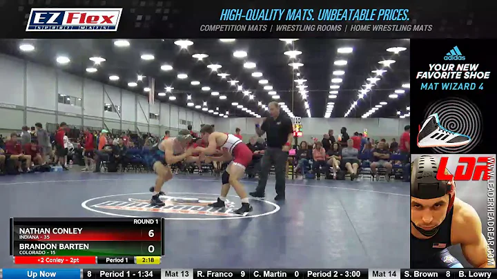 Mat 7 152 Nathan Conley Indiana  Vs Brandon Barten...